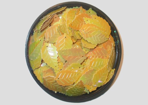 Leaf - 24mm - Yellow Opaque - Price per gram