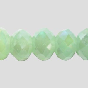 Rondelle - Faceted - 4 x 3mm - Light Green Opal - 33cm Strand