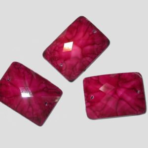 Rectangle - 26 x 7mm - Marbled Red