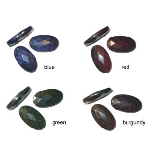 Glitter Oval - 35 x 20mm - Assorted Colours