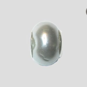 Shell Based Bead - 13mm - Light Grey