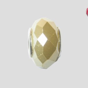 Shell Based Faceted Bead - 14mm - Cream