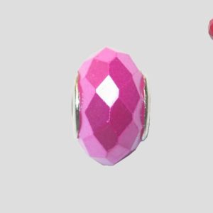 Shell Based Faceted Bead - 14mm - Hot Pink