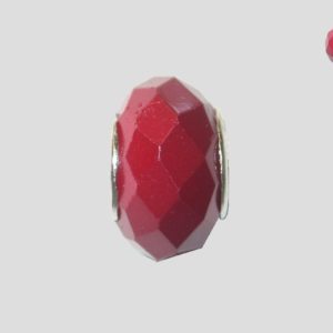 Shell Based Faceted Bead - 14mm - Red Magma