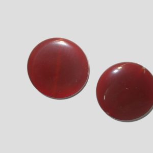Agate - Puffy Round Flat.  37 - 43mm Bead size