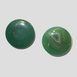 Agate - Puffy Round Flat.  37 - 43mm Bead size