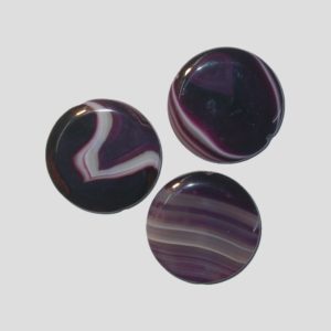 Agate - Purple - Coin Shape