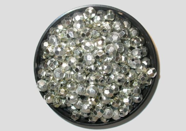 Faceted - 8mm - Silver - Price per gram