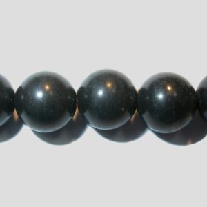 Black Stone - Round - 10mm - 40cm Strand