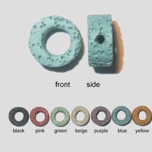 Lava Stone - Dyed - 15mm Donut - Assorted Colours