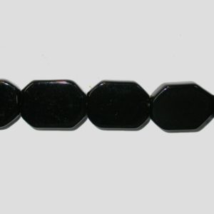 Black Agate - Heart - 11mm - 40cm Strand