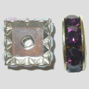 Squaredelle - 8mm - Amethyst / Silver
