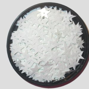 Star 12mm - White Opaque - Price per gram