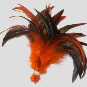 Variegated Feather Bunch - 150mm - Orange
