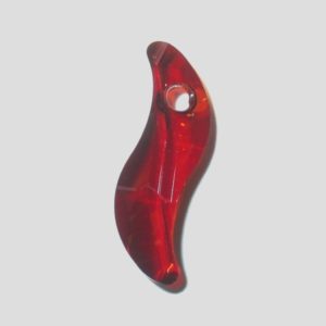 Wave Pendant - 19mm - Red Magma