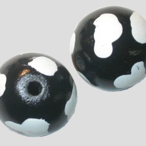 Wood - 20mm - Round Patterned - Cow