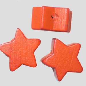 15mm Wooden Star - Click here to view colours