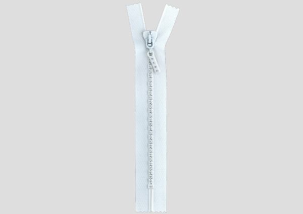Zipper - 10cm - Classic - Closed End - Standard Tag - White