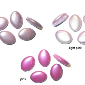 Flat Oval - 20 x 14mm - Assorted Colours