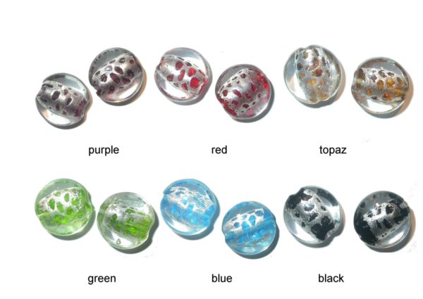 20mm Flat Flake Foil Sphere - Assorted Colours