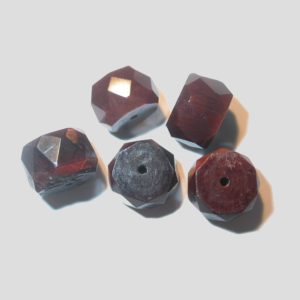 Red Tiger Eye Faceted Rondelle - 12 x 10mm