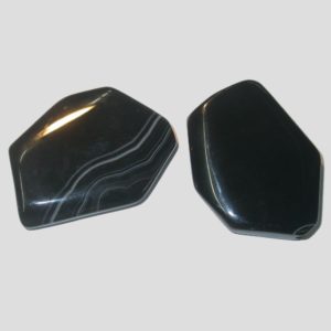 Black Agate - Flat Irregular - 40 x 30mm