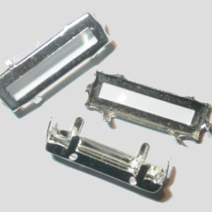 Claw - 24 x 8mm - Baguette - Silver