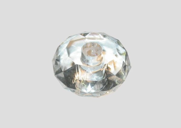 38 x 20mm - Faceted Rondelle - Clear