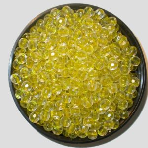 Faceted - 6mm - Yellow Colourlined - Price per piece