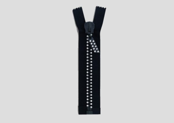 Zipper - 15cm - 2 Row - Open Ended - Standard Tag - Black
