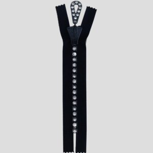 Zipper - 15cm - Closed Ended - Reverse Bell Tag - Black