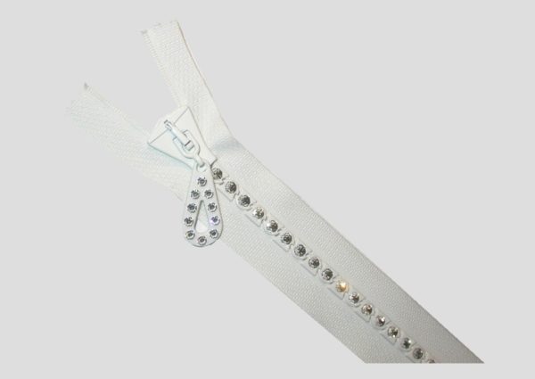 Zipper - 50cm - Closed Ended - Bell Tag - White
