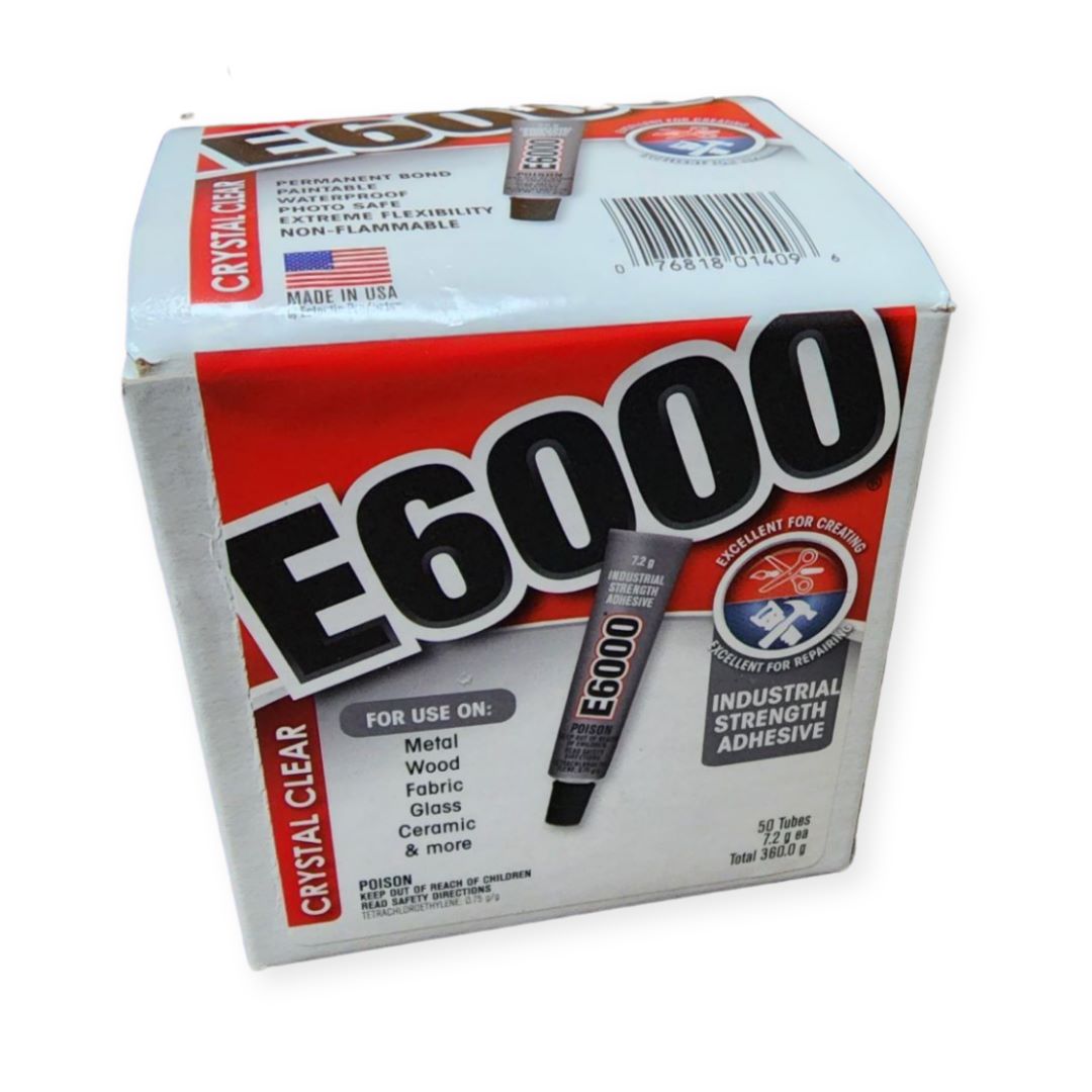 E6000 Industrial Strength Glue Adhesive 7.2 50 Piece Box Bead