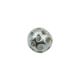 Sterling Silver - Round Dimpled Bead - 4mm