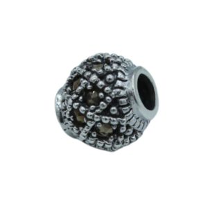 Sterling Silver - Marcasite Bead - 10mm