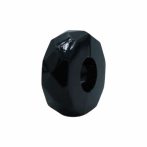 Rondelle Faceted Spacer – 10mm – Black