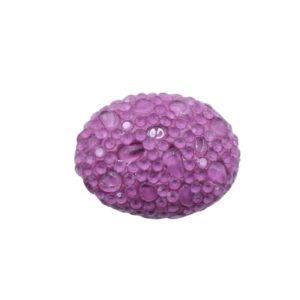 Mosaic Pave Bead - Flat Oval - 24 x 18mm - Fuchsia