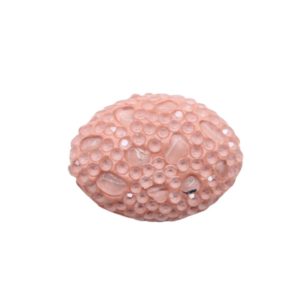 Mosaic Pave Bead - Flat Oval - 24 x 18mm - Apricot