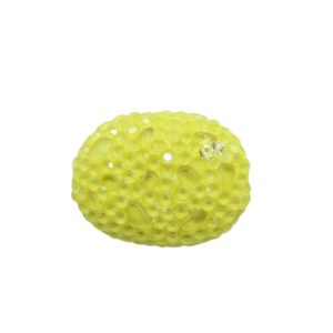Mosaic Pave Bead - Flat Oval - 24 x 18mm - Yellow