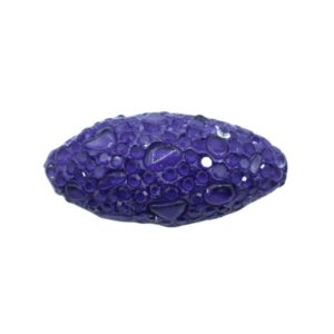 Mosaic Pave Bead - Oval - 32 x 15mm - Purple