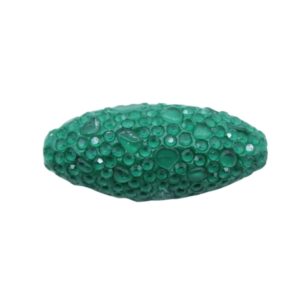 Mosaic Pave Bead - Oval - 32 x 15mm - Green