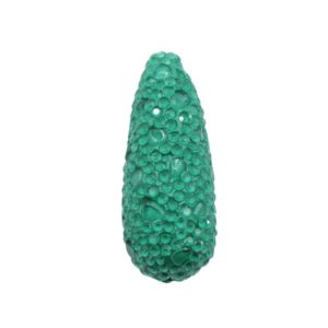 Mosaic Pave Bead - Tear Drop - 35 x 15mm - Green