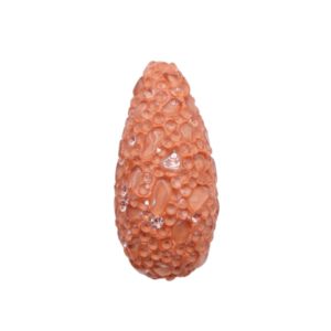 Mosaic Pave Bead - Tear Drop - 35 x 15mm - Orange