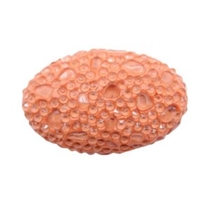 Mosaic Pave Bead - Flat Oval - 34 x 20mm - Orange