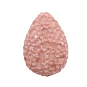 Mosaic Pave Bead - Flat Tear Drop - 24 x 17mm - Apricot