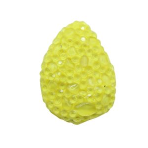 Mosaic Pave Bead - Flat Tear Drop - 24 x 17mm - Yellow