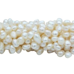 Freshwater Pearl - Irregular Dime - 7 - 8mm - 38cm Strand