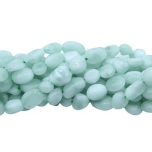 Green Larima – 5-8mm Tumblestone – 38cm Strand