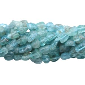 Light Blue Apatite – 5-8mm Tumblestone – 38cm Strand