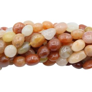 Red Aventurine – 6 - 10mm Tumblestone – 38cm Strand